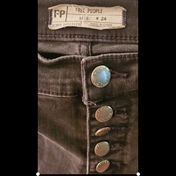 Free People High Waisted Ripped Skinny Jeans - Picture 2 of 8